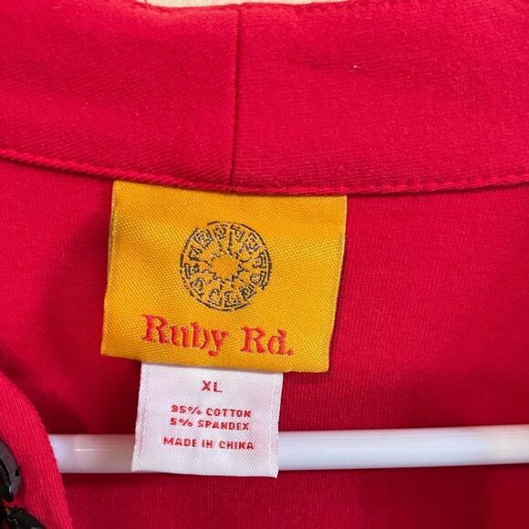 Ruby Rd Women’s Red top size XL - Picture 3 of 7